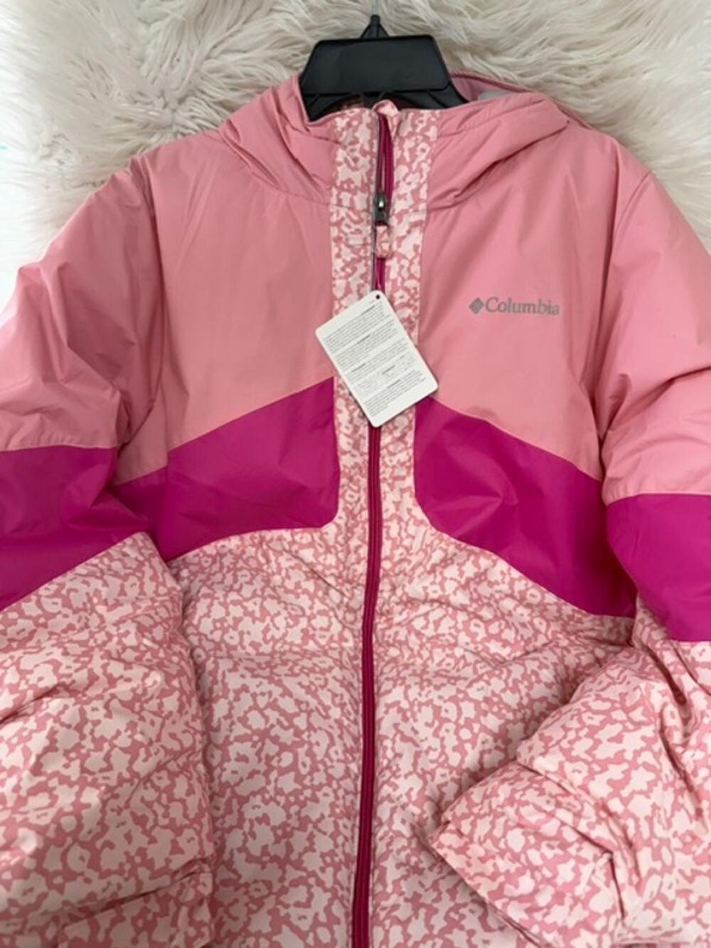 Columbia Girls Horizon Ride Insulated Ski Jacket Pink Ice-SZ